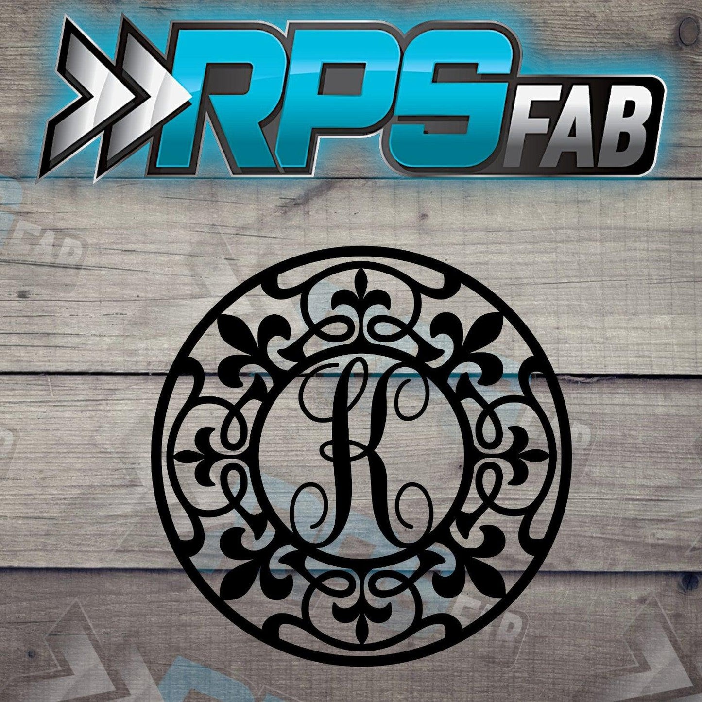 Monogram Fleur Metal Letters A-Z - RPS Fab