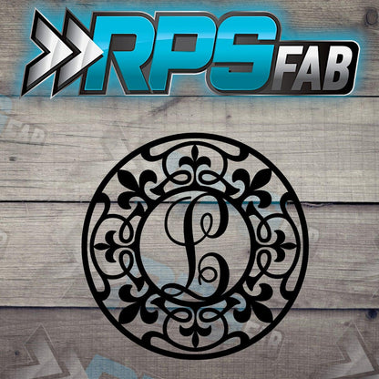 Monogram Fleur Metal Letters A-Z - RPS Fab