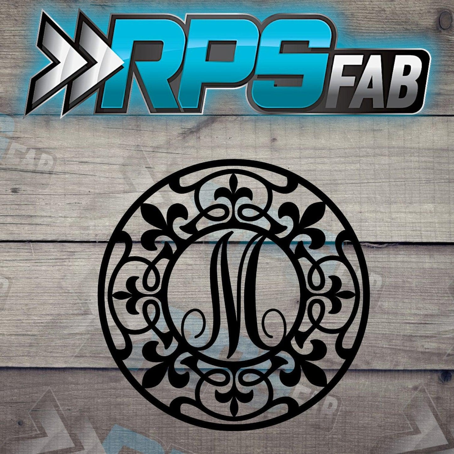 Monogram Fleur Metal Letters A-Z - RPS Fab