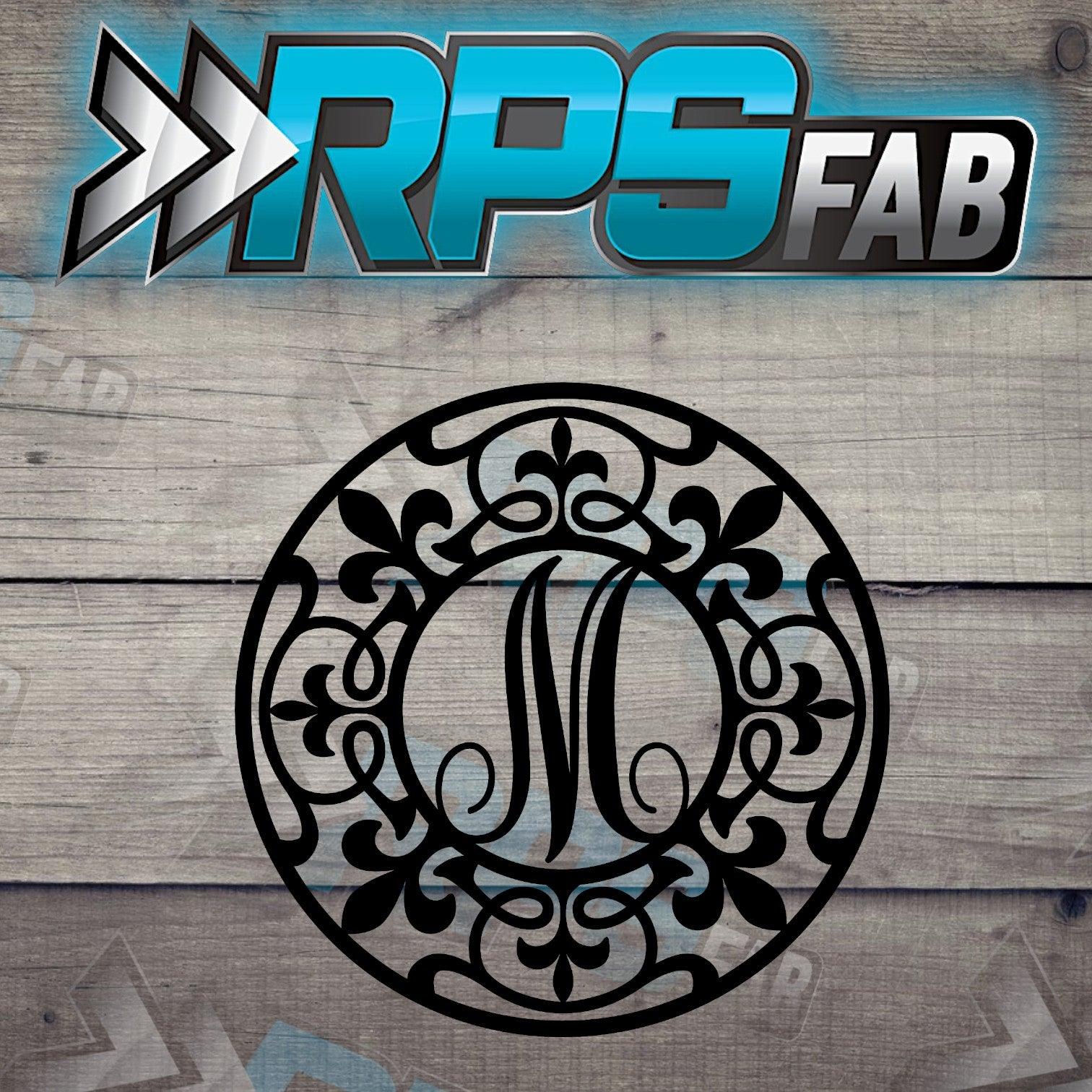 Monogram Fleur Metal Letters A-Z - RPS Fab