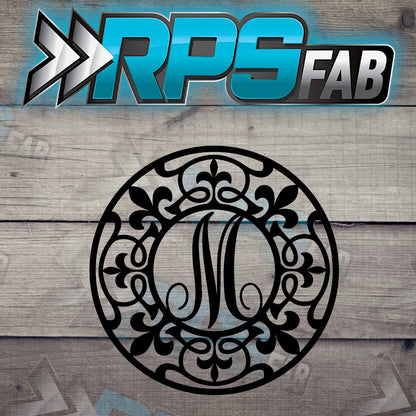 Monogram Fleur Metal Letters A-Z - RPS Fab