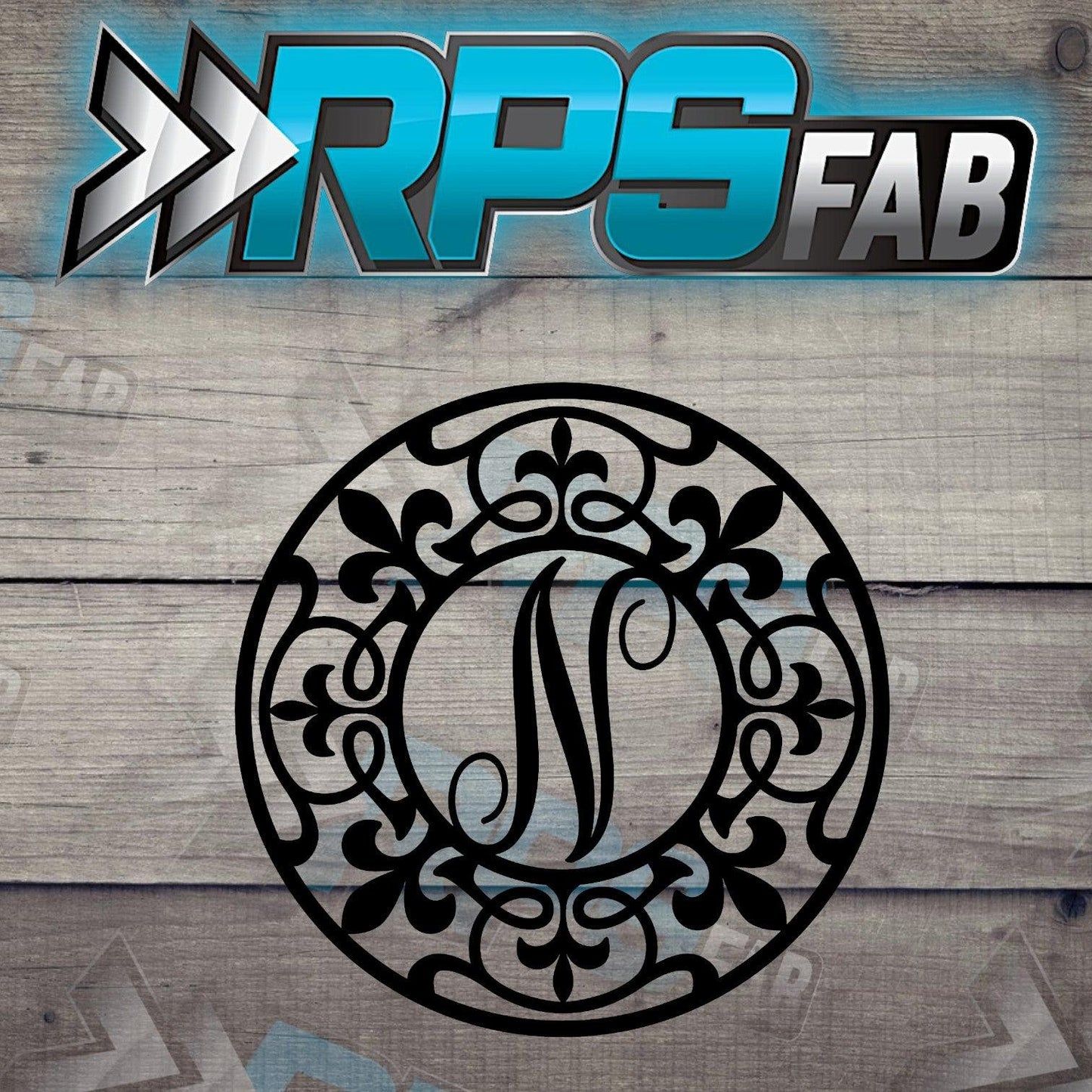 Monogram Fleur Metal Letters A-Z - RPS Fab