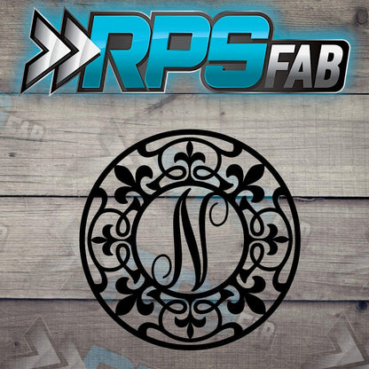 Monogram Fleur Metal Letters A-Z - RPS Fab