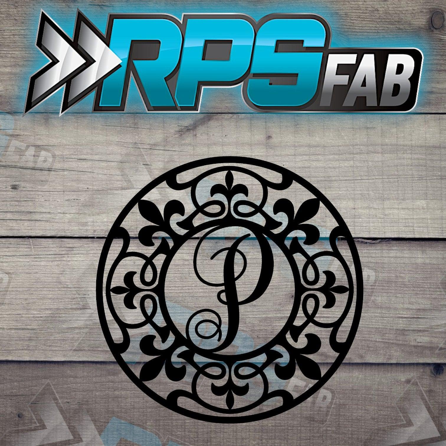 Monogram Fleur Metal Letters A-Z - RPS Fab