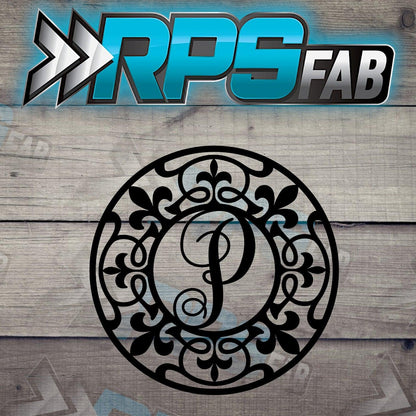 Monogram Fleur Metal Letters A-Z - RPS Fab