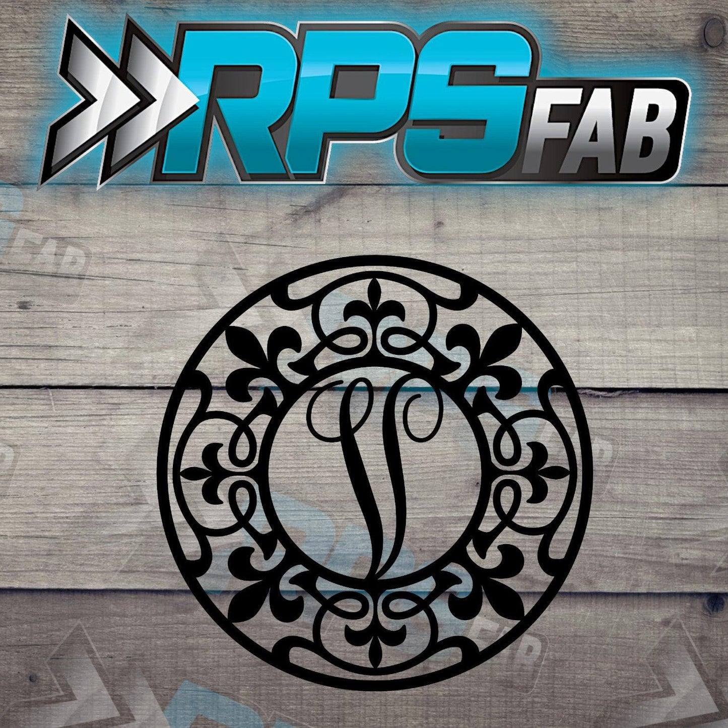 Monogram Fleur Metal Letters A-Z - RPS Fab