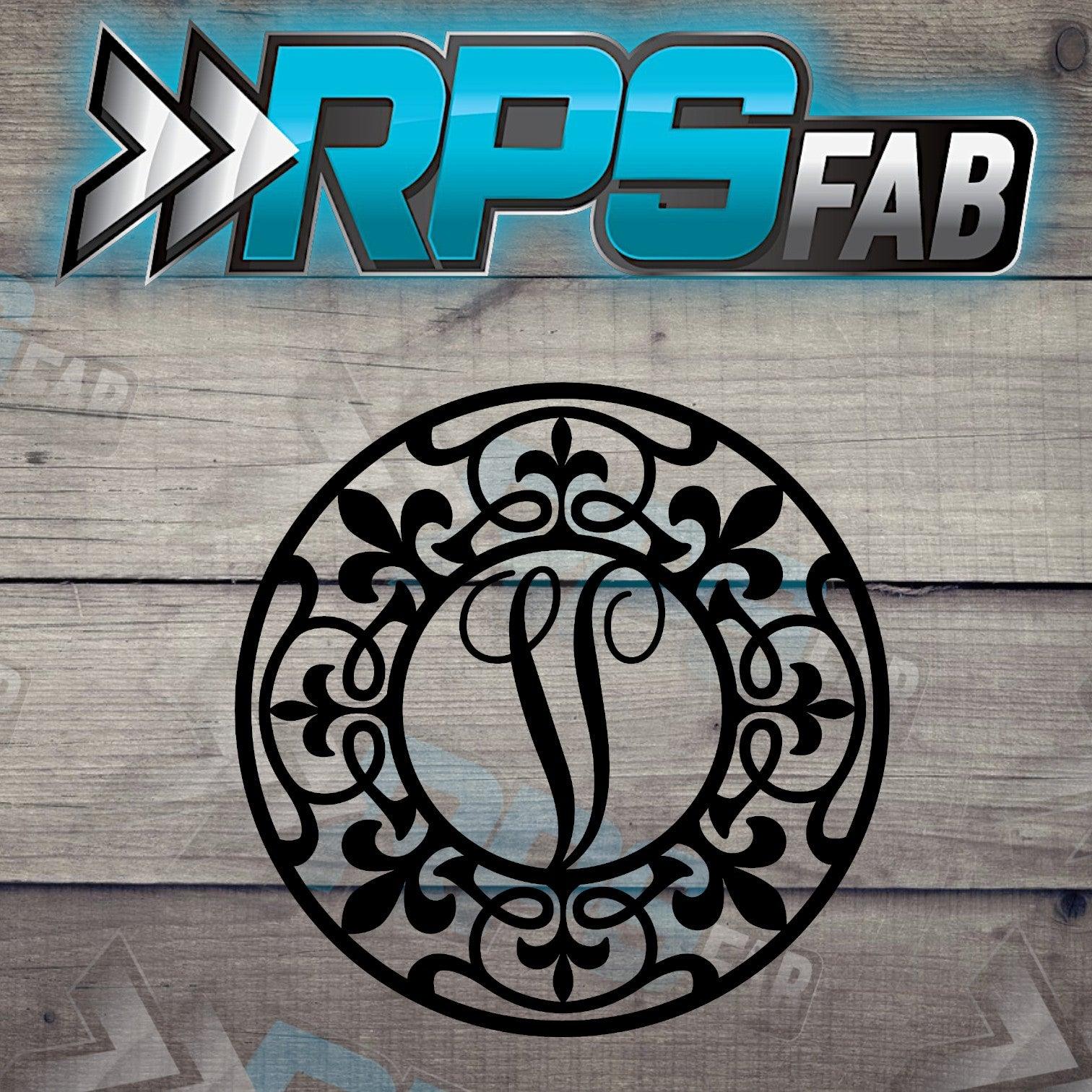 Monogram Fleur Metal Letters A-Z - RPS Fab