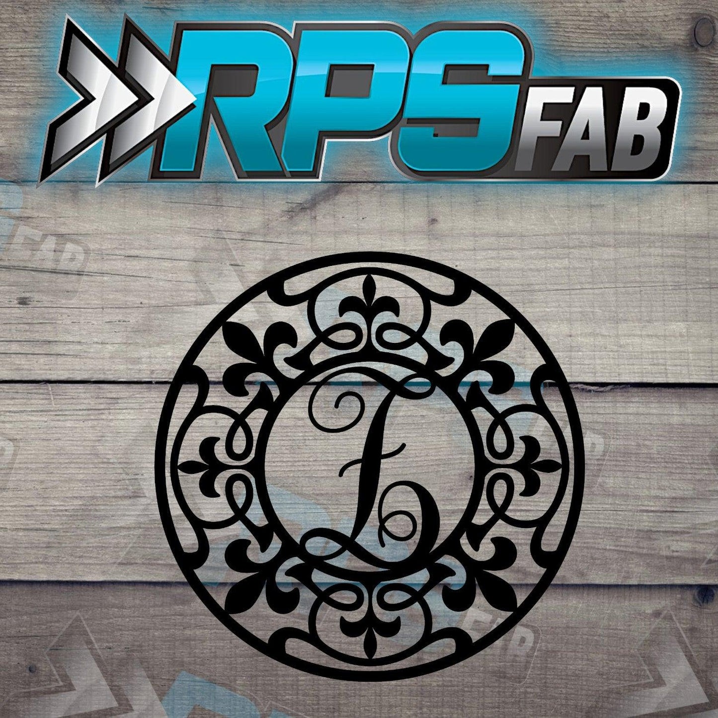 Monogram Fleur Metal Letters A-Z - RPS Fab