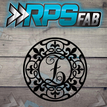 Monogram Fleur Metal Letters A-Z - RPS Fab