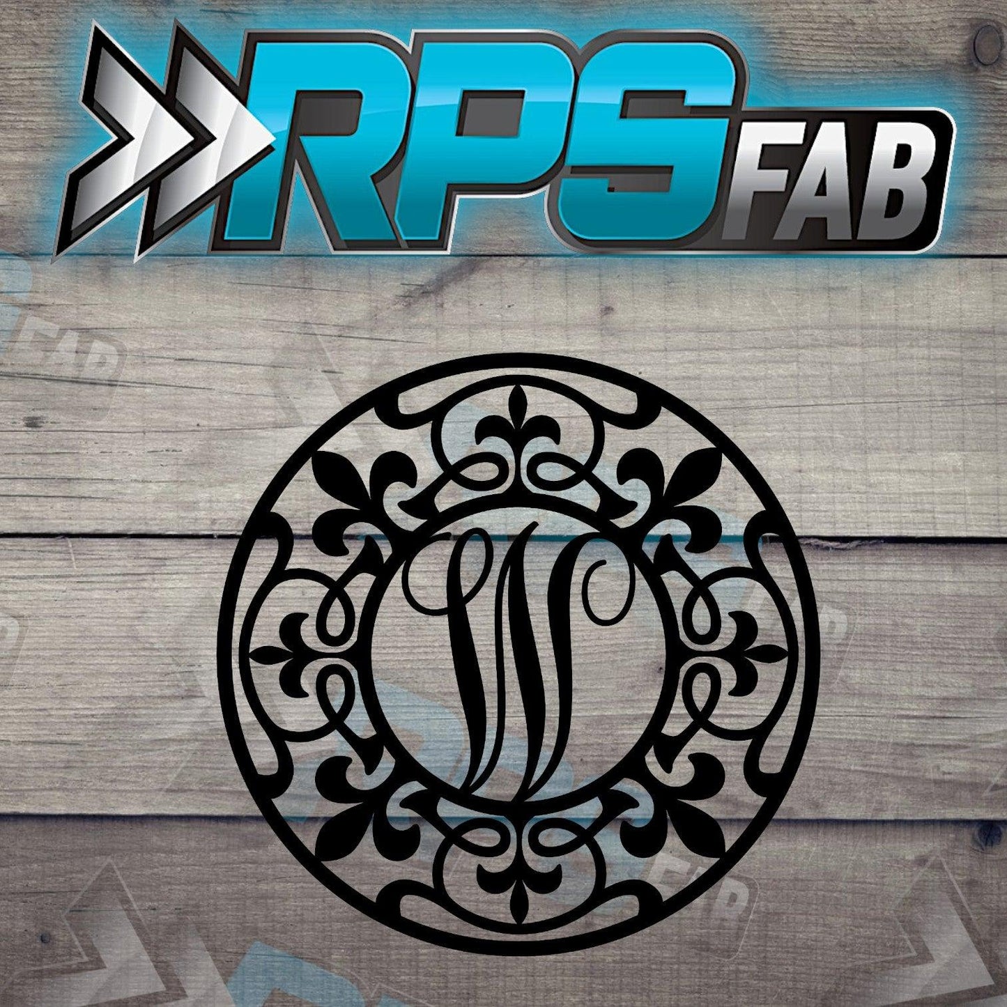 Monogram Fleur Metal Letters A-Z - RPS Fab