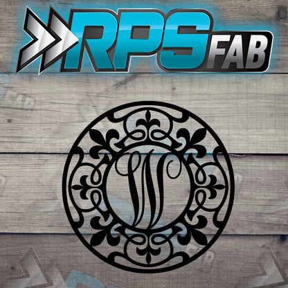 Monogram Fleur Metal Letters A-Z - RPS Fab