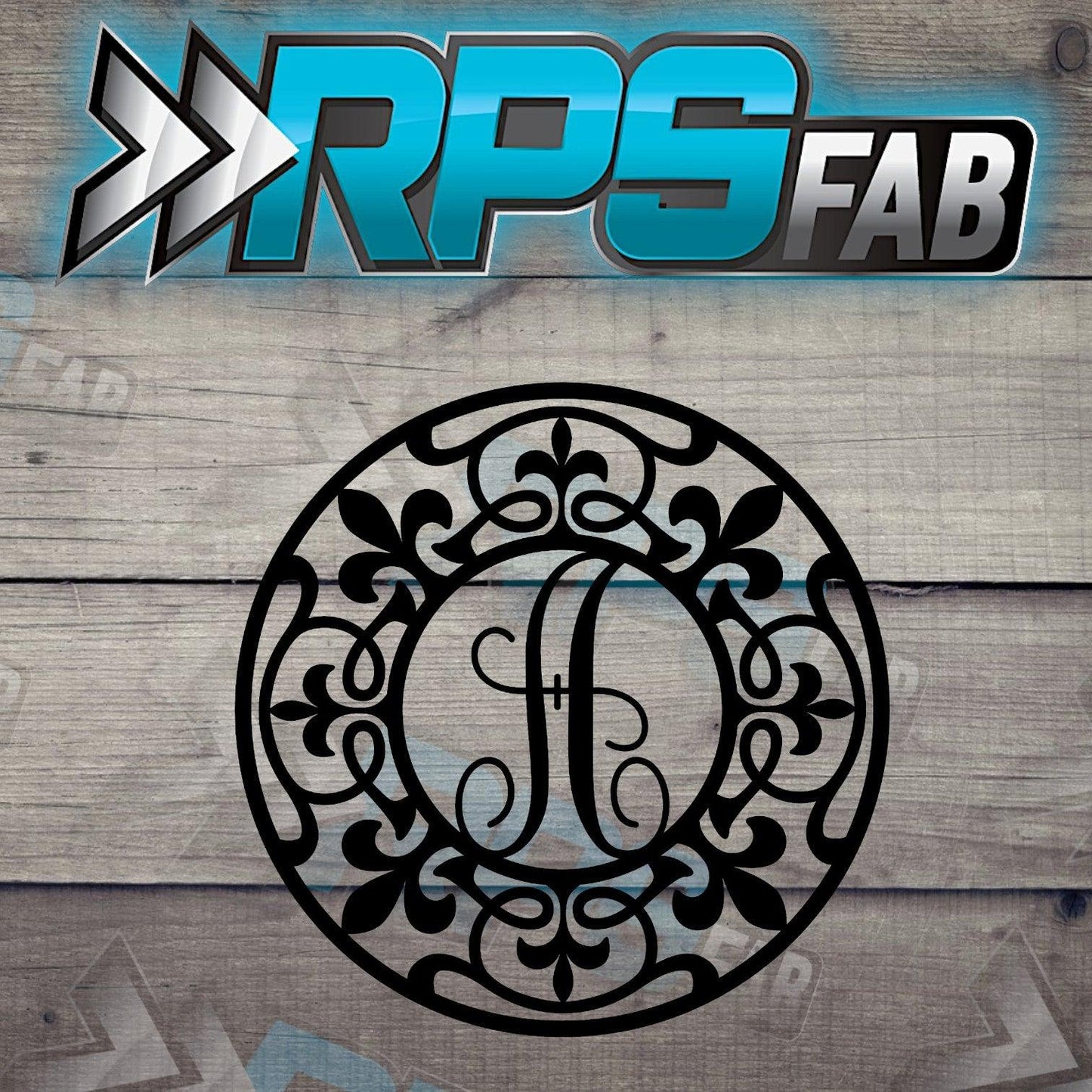 Monogram Fleur Metal Letters A-Z - RPS Fab