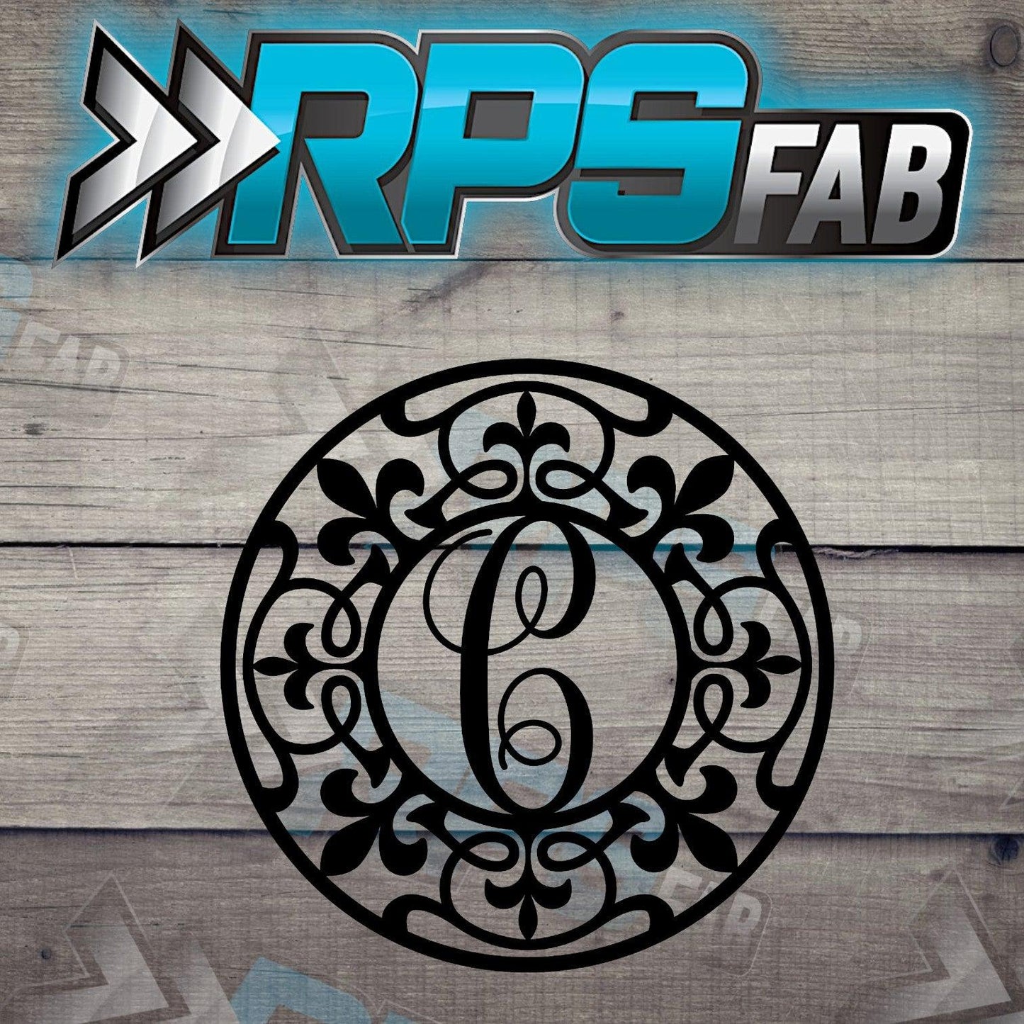 Monogram Fleur Metal Letters A-Z - RPS Fab