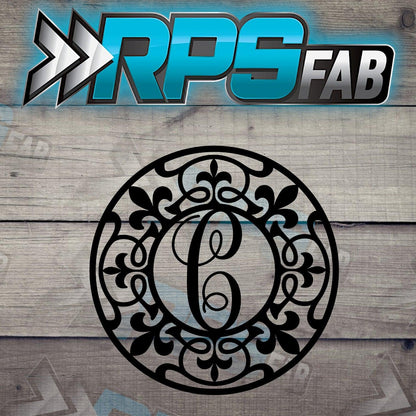 Monogram Fleur Metal Letters A-Z - RPS Fab