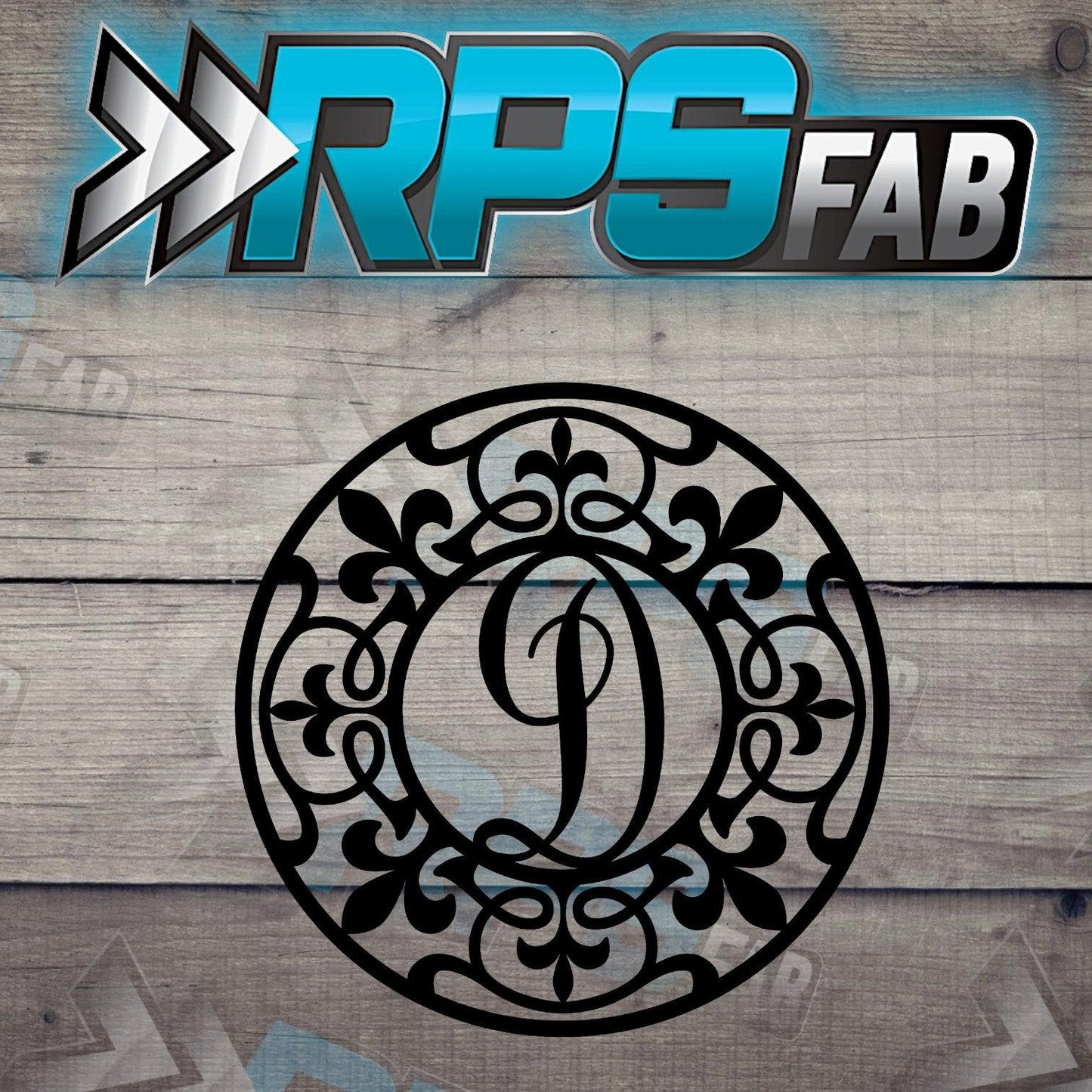 Monogram Fleur Metal Letters A-Z - RPS Fab