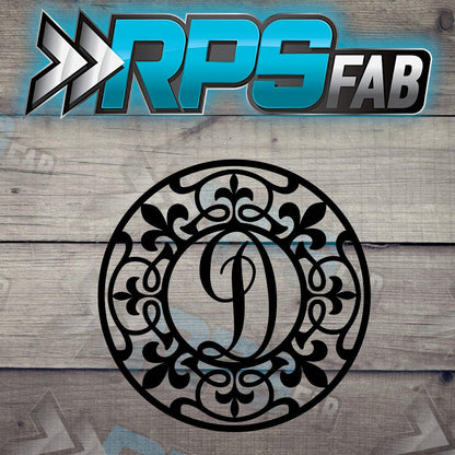 Monogram Fleur Metal Letters A-Z - RPS Fab