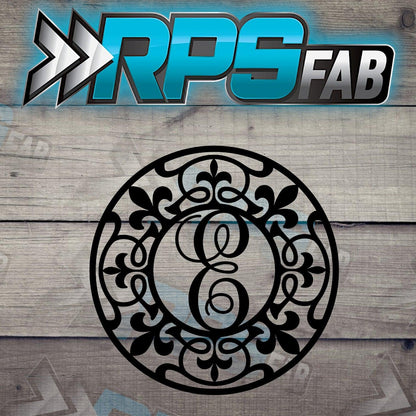 Monogram Fleur Metal Letters A-Z - RPS Fab