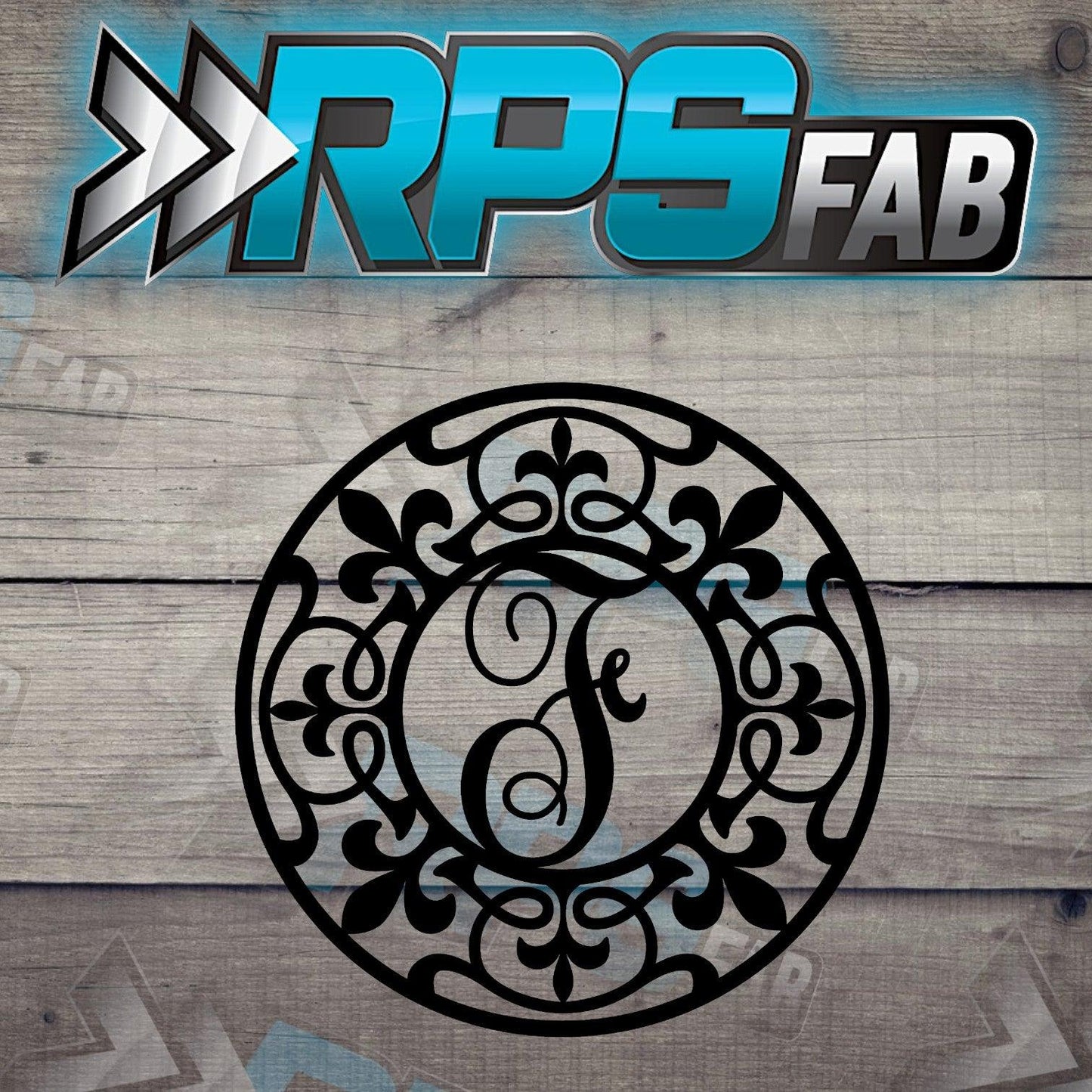 Monogram Fleur Metal Letters A-Z - RPS Fab