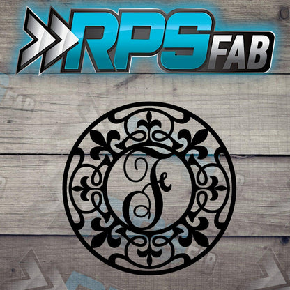 Monogram Fleur Metal Letters A-Z - RPS Fab