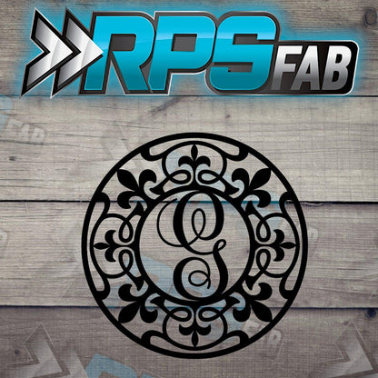 Monogram Fleur Metal Letters A-Z - RPS Fab