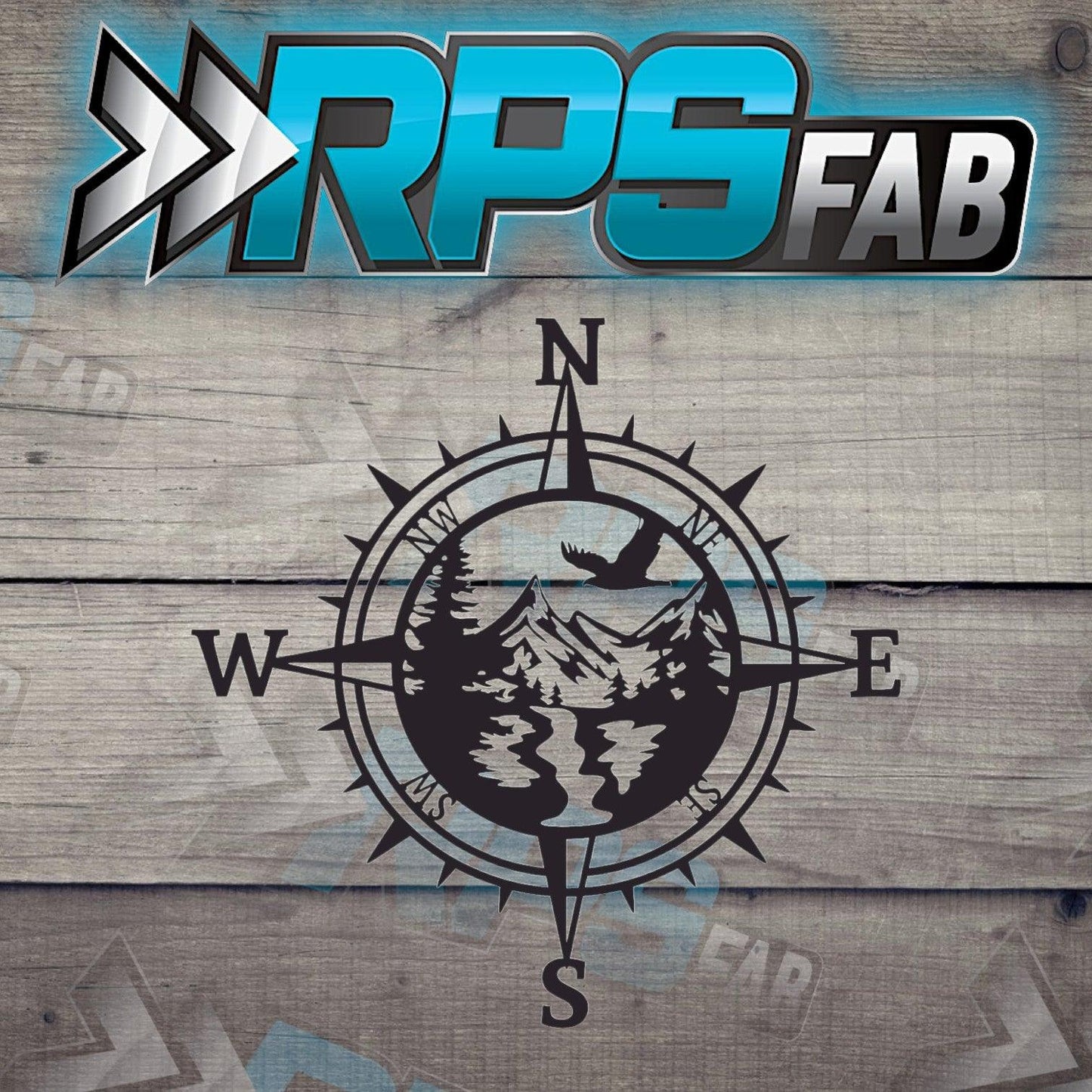 Nature-Inspired Compass Metal Art Sign - RPS Fab