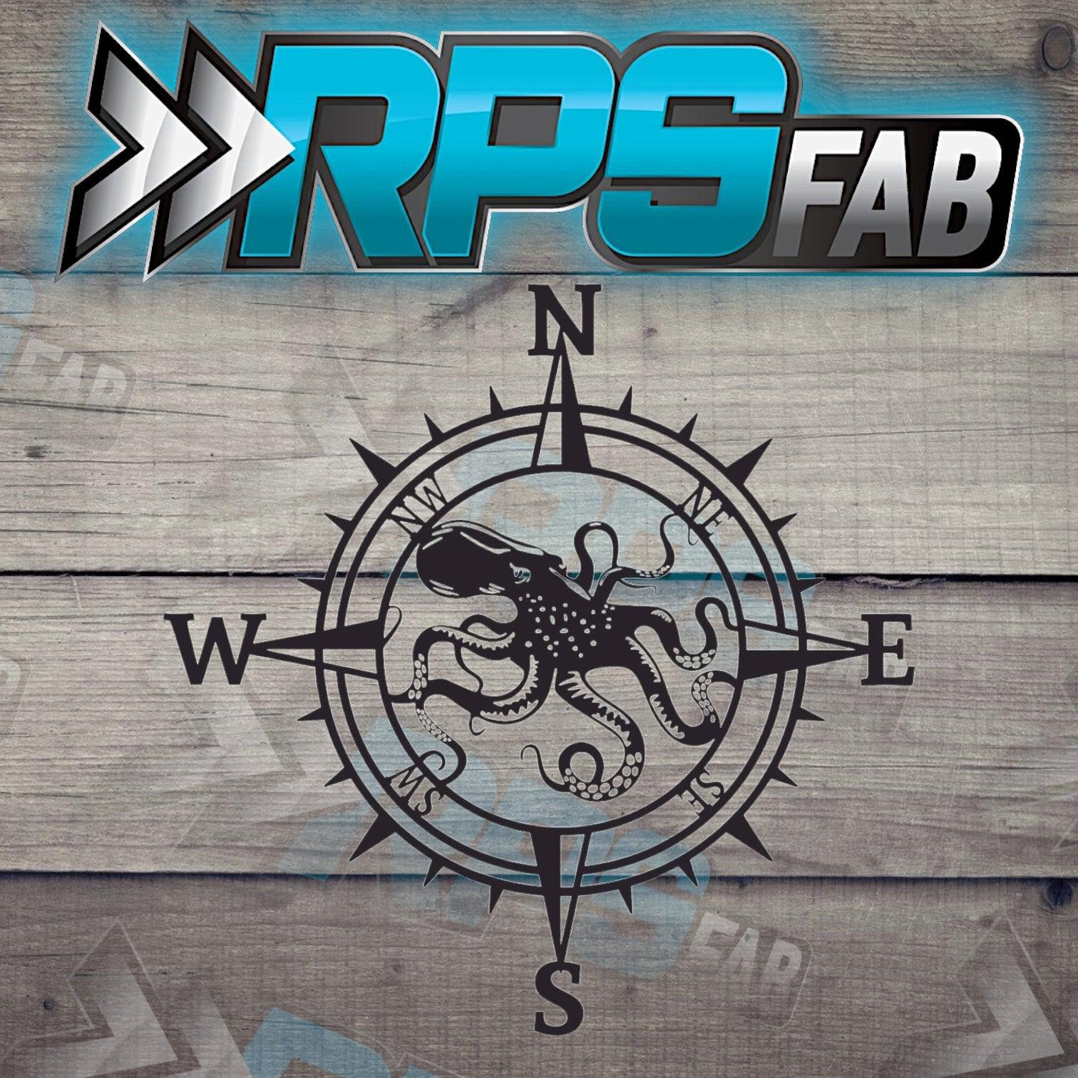 Octopuss-Inspired Compass Metal Art Sign - RPS Fab