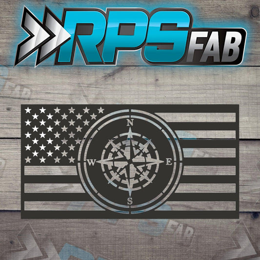 Patriotic Compass Metal Art Sign - RPS Fab