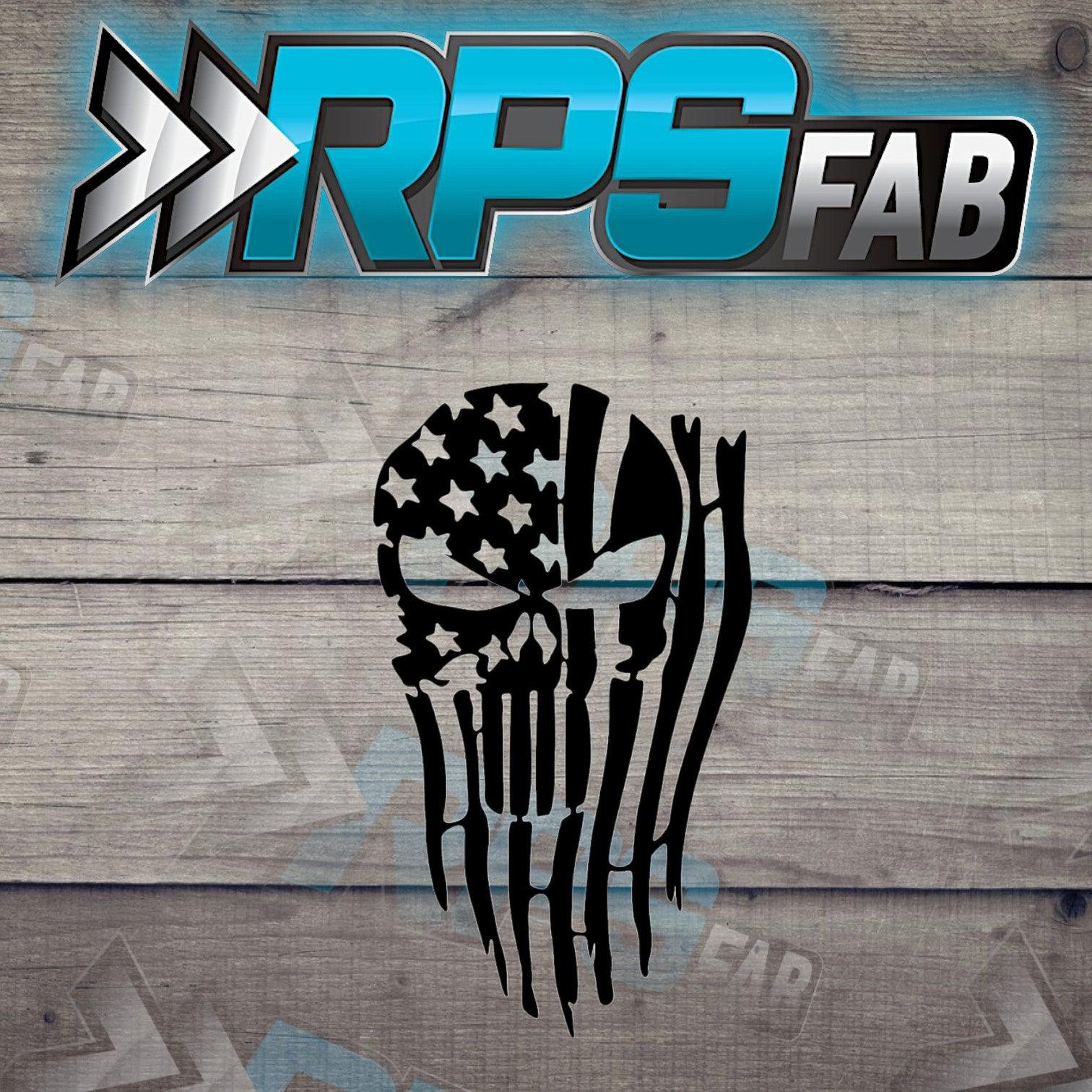 Punisher Skull US Flag Metal Art - RPS Fab