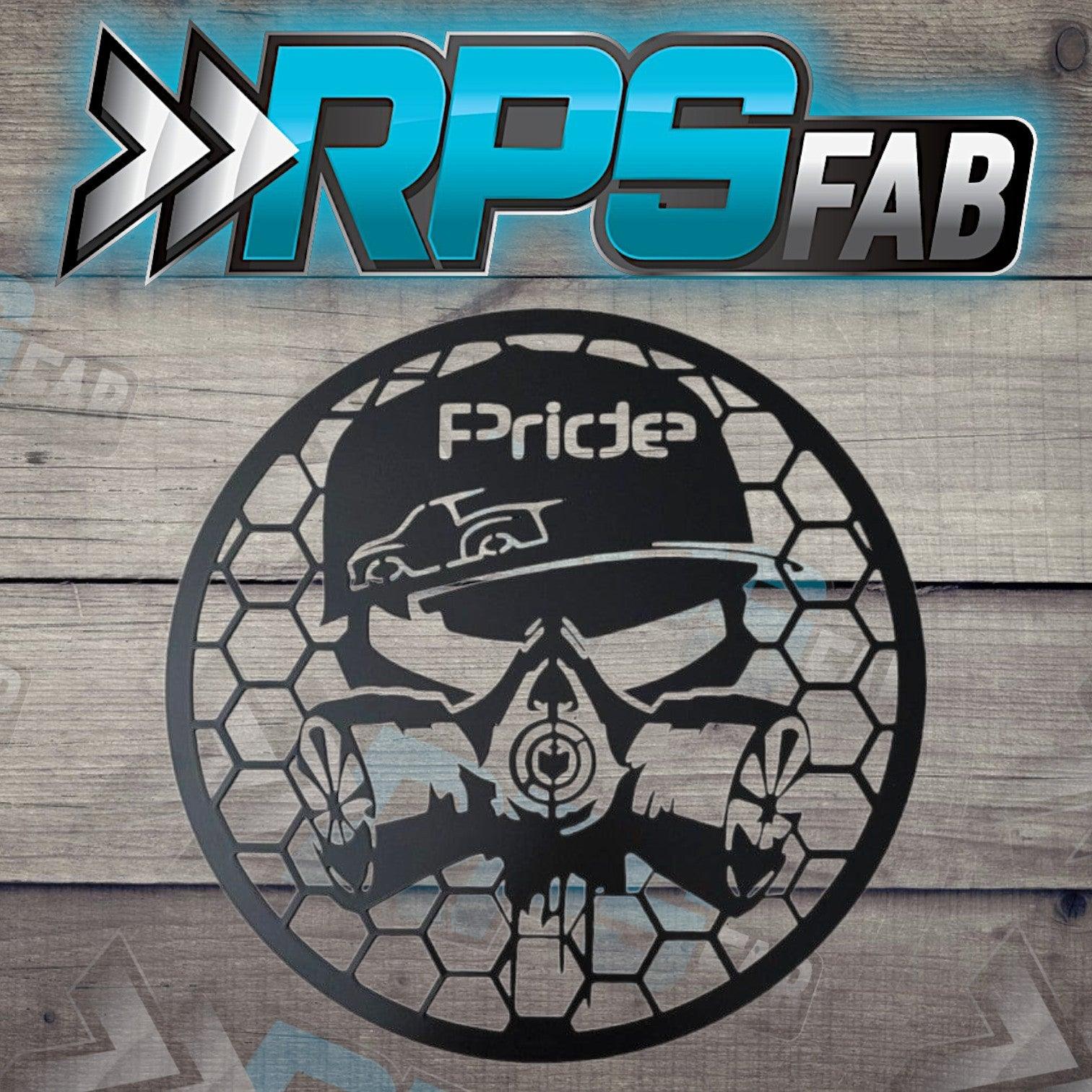 Rebel Skull Metal Art Sign: ' Pride' Edition - RPS Fab