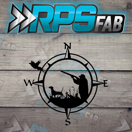 Rifle-Inspired Compass Metal Art Sign - RPS Fab
