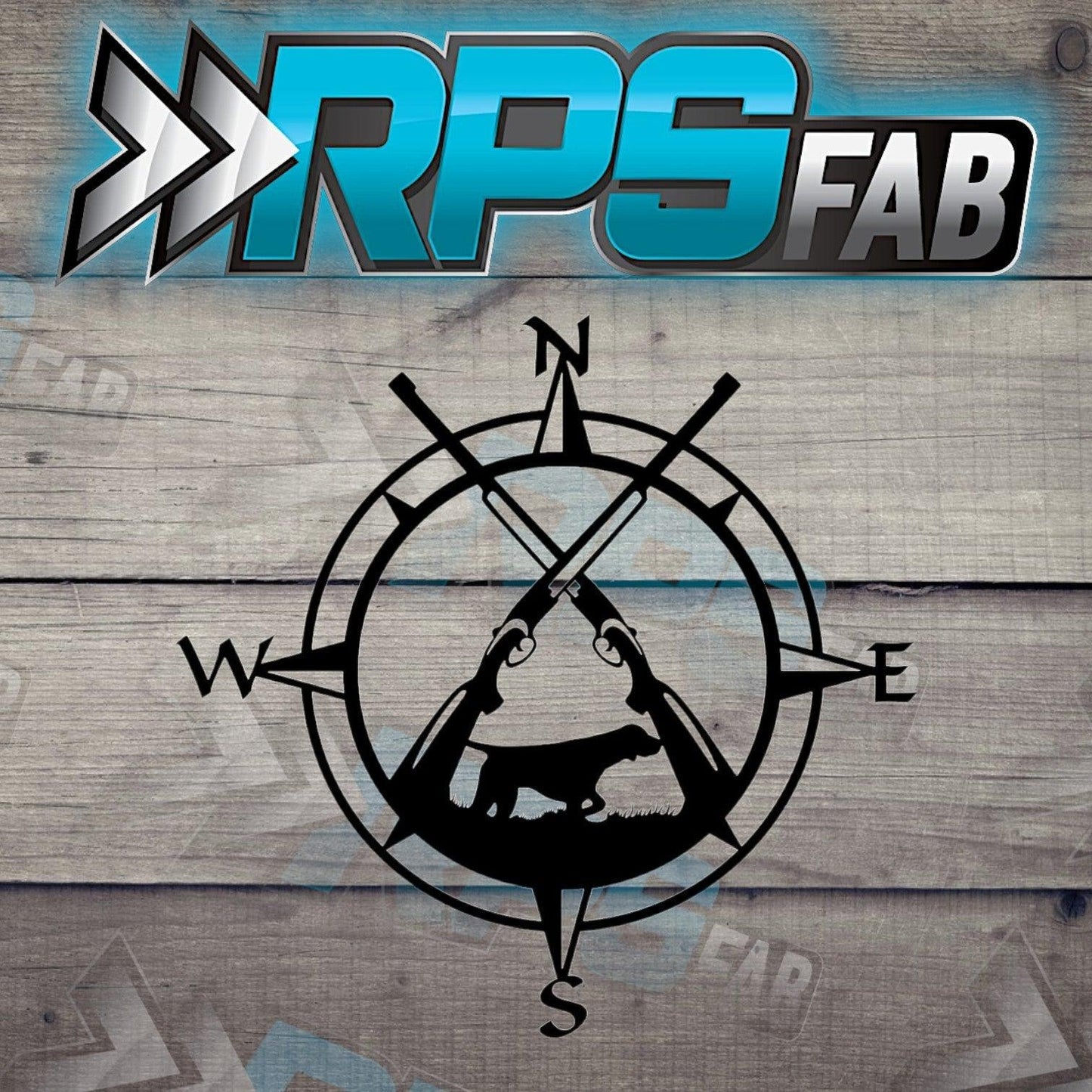 Rifles V2-Inspired Compass Metal Art Sign - RPS Fab