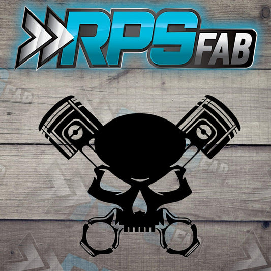 Skull and Pistons Metal Art - RPS Fab