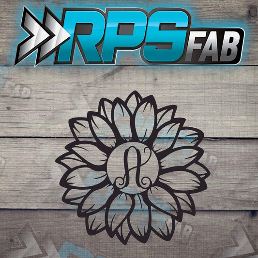 Sunflower Monogram Sign A-Z - RPS Fab
