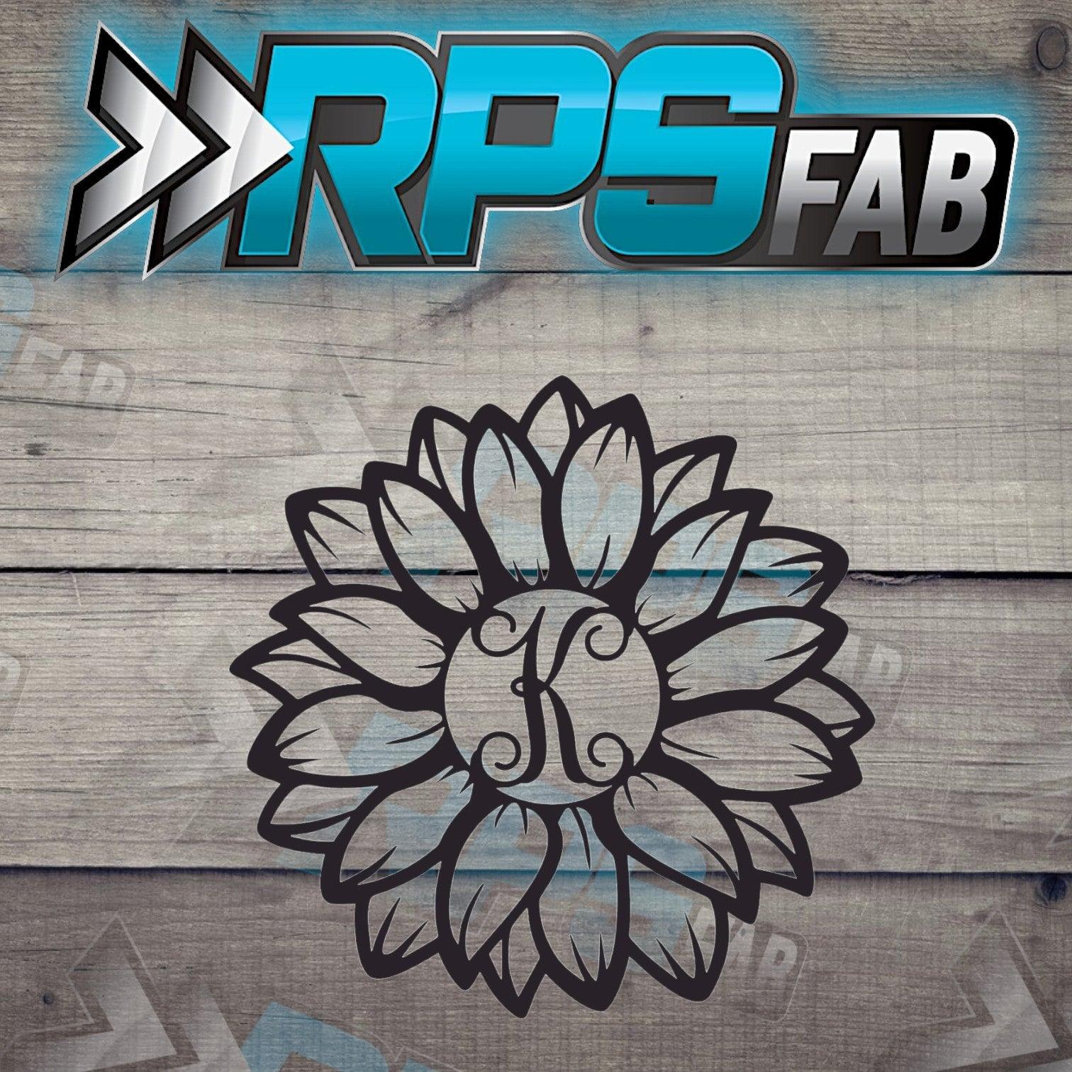 Sunflower Monogram Sign A-Z - RPS Fab