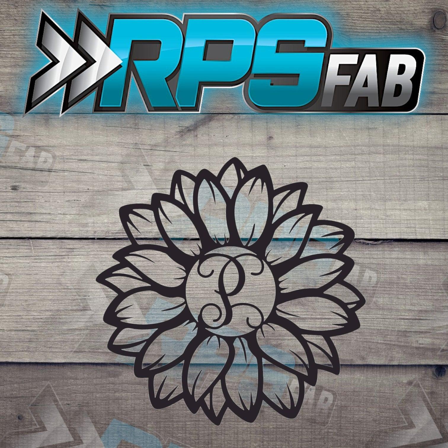 Sunflower Monogram Sign A-Z - RPS Fab