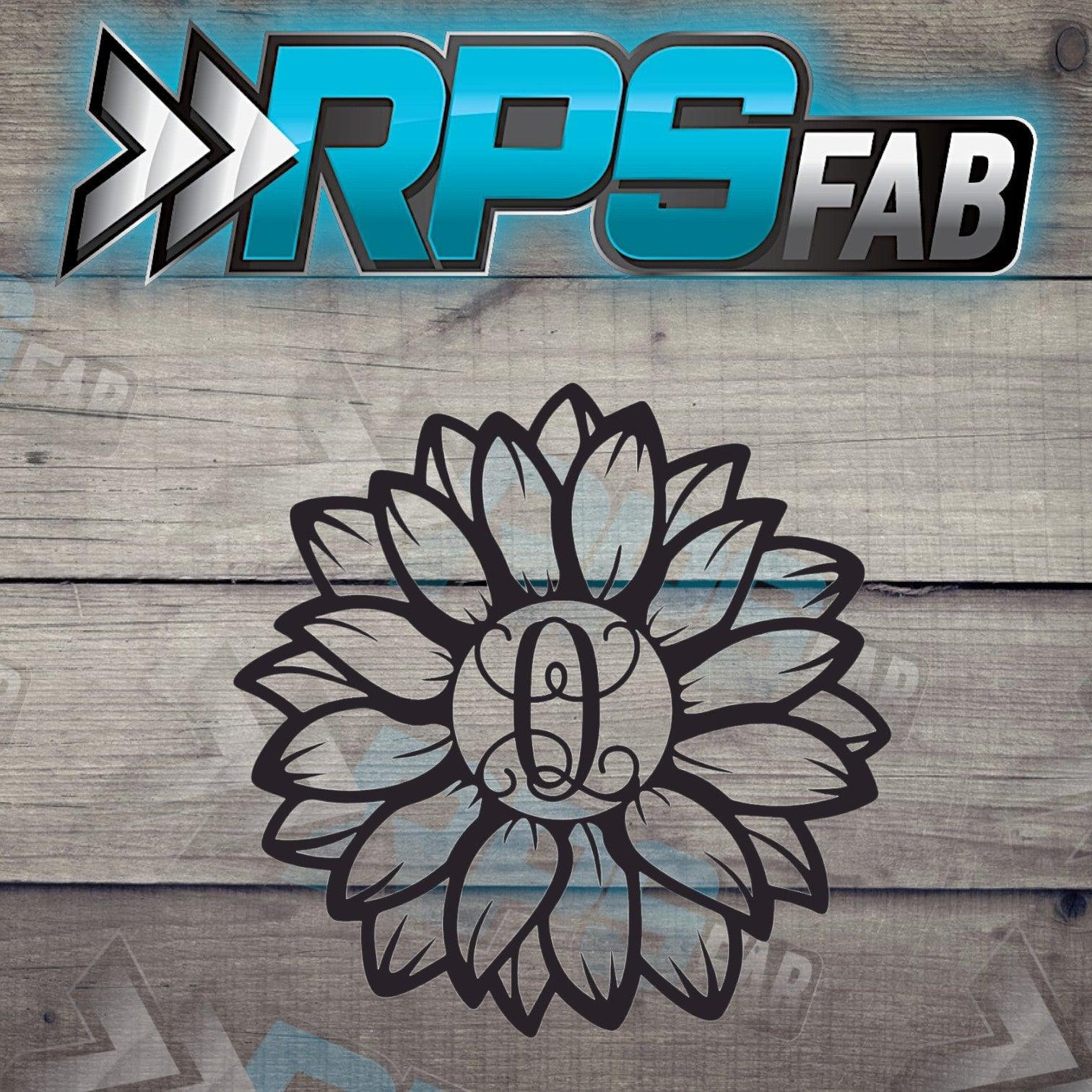 Sunflower Monogram Sign A-Z - RPS Fab