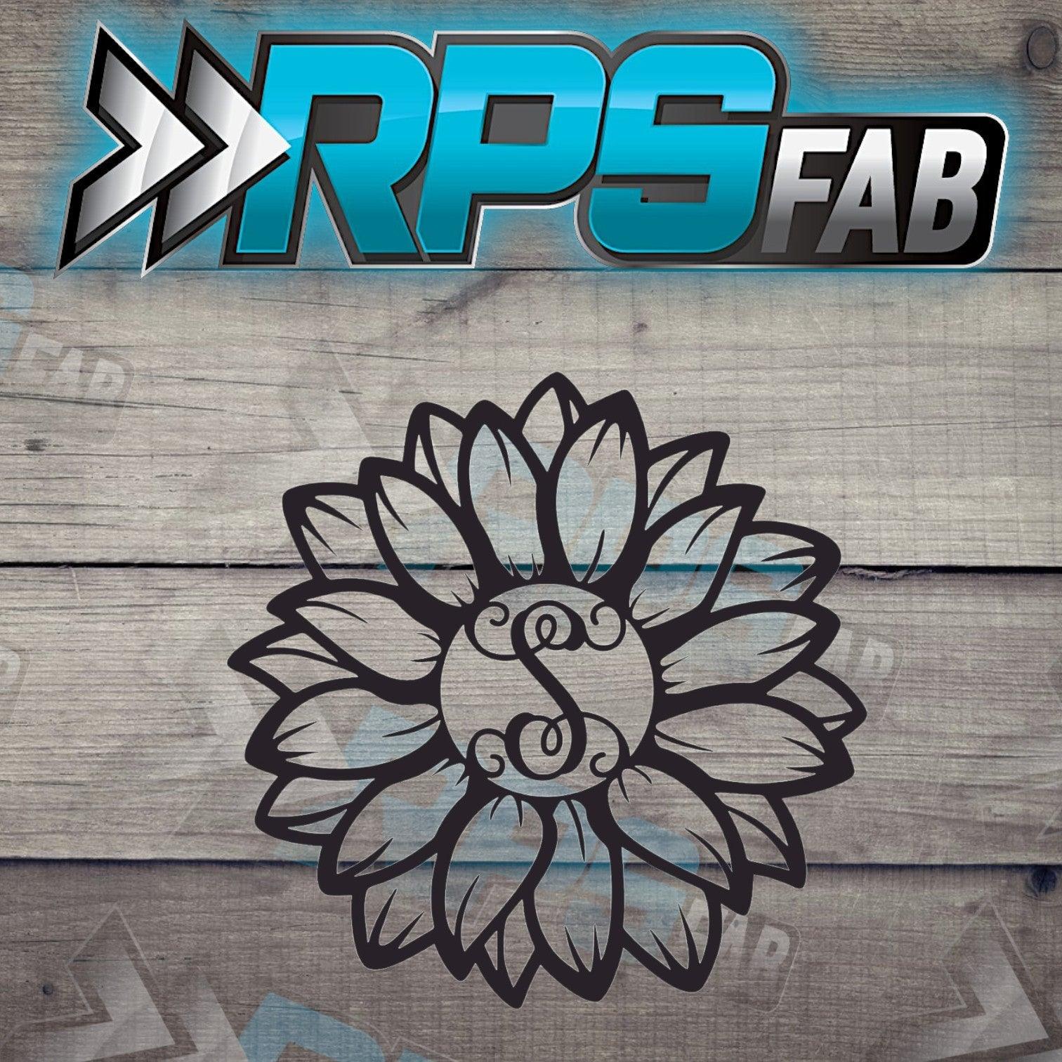 Sunflower Monogram Sign A-Z - RPS Fab