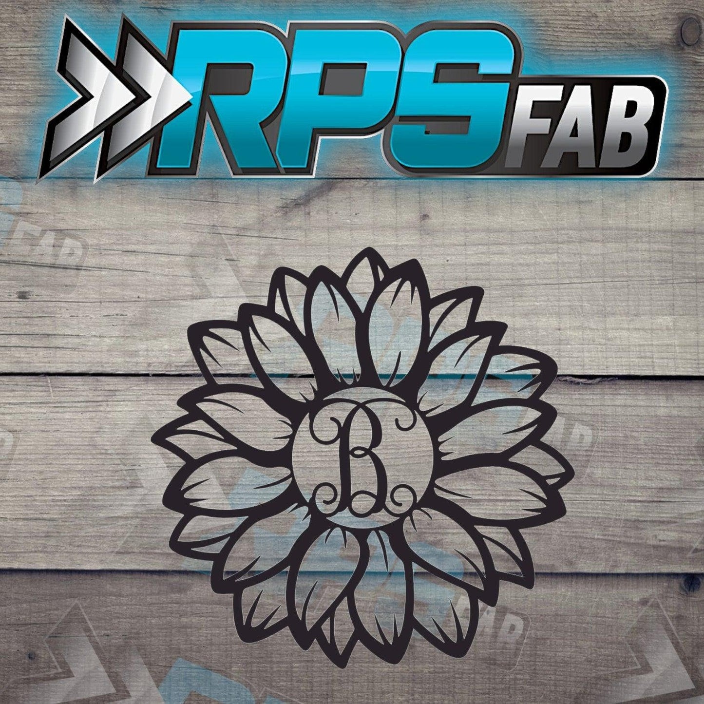 Sunflower Monogram Sign A-Z - RPS Fab