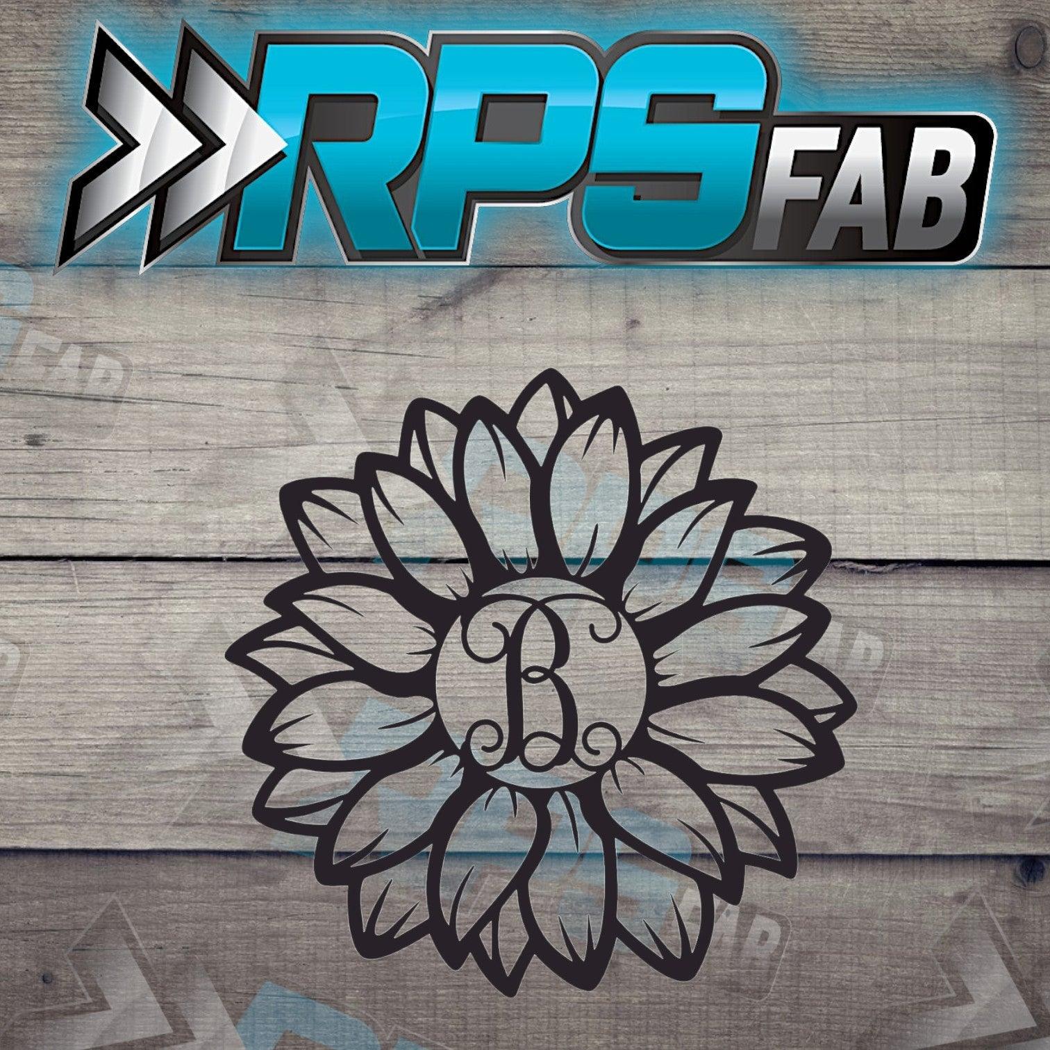 Sunflower Monogram Sign A-Z - RPS Fab
