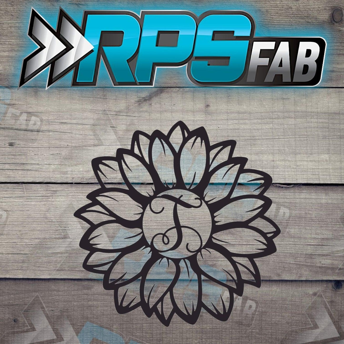 Sunflower Monogram Sign A-Z - RPS Fab