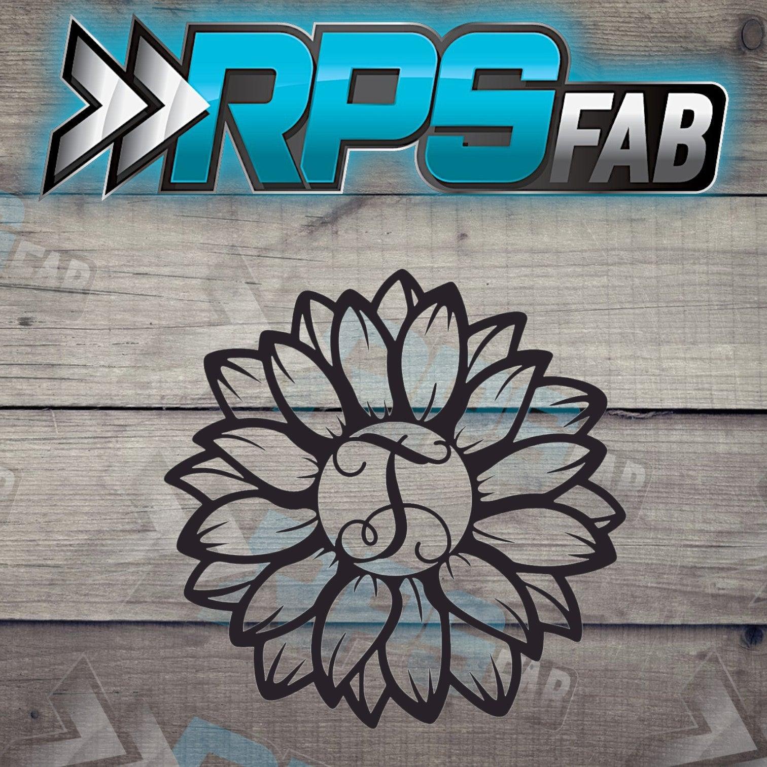 Sunflower Monogram Sign A-Z - RPS Fab