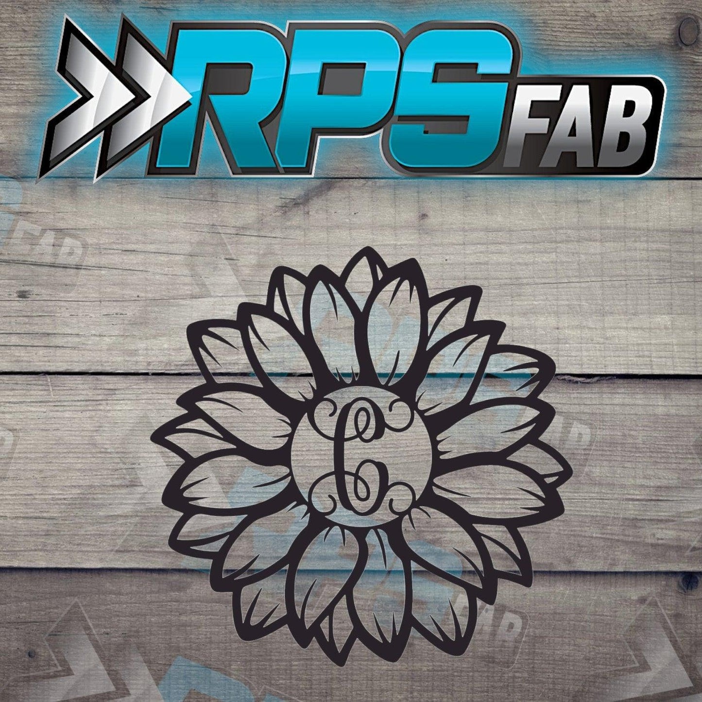 Sunflower Monogram Sign A-Z - RPS Fab