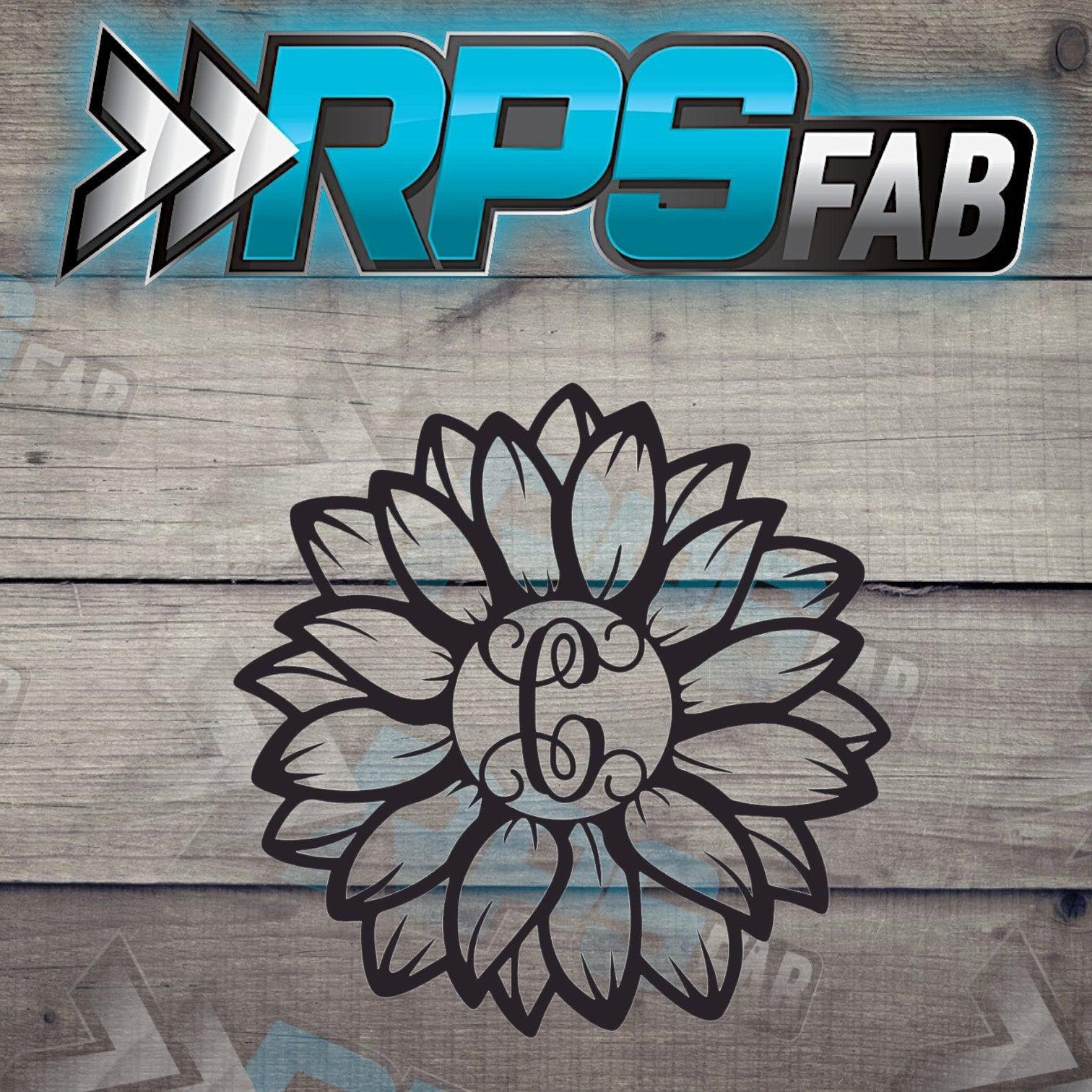 Sunflower Monogram Sign A-Z - RPS Fab