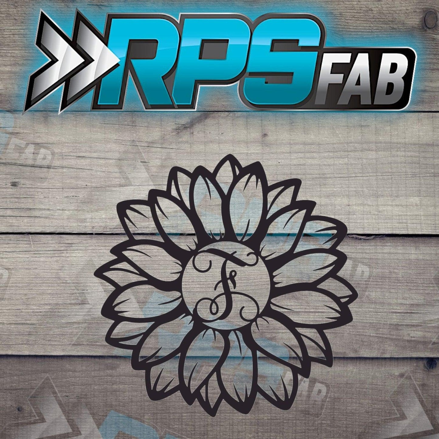 Sunflower Monogram Sign A-Z - RPS Fab