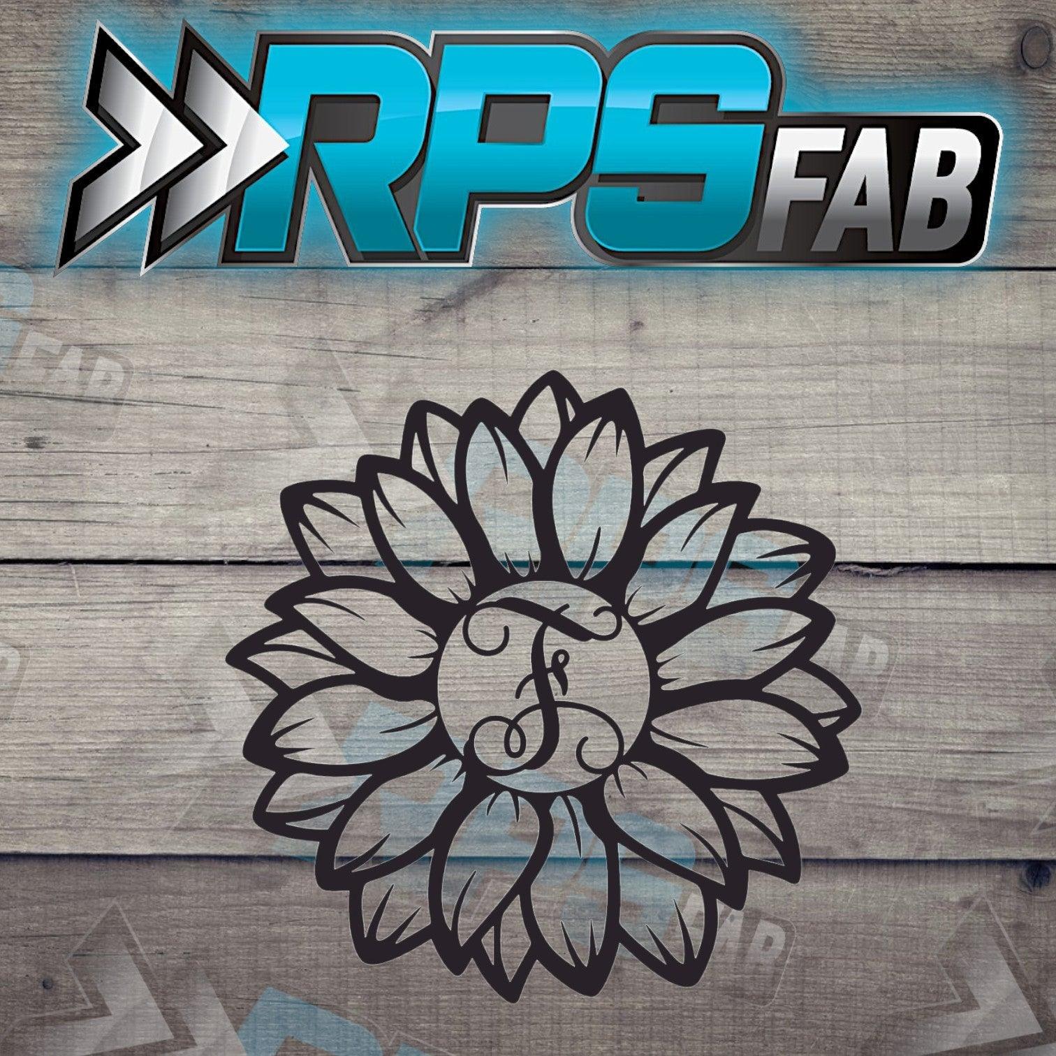 Sunflower Monogram Sign A-Z - RPS Fab