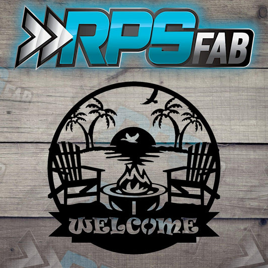 Tropical Welcome Metal Art Sign - RPS Fab