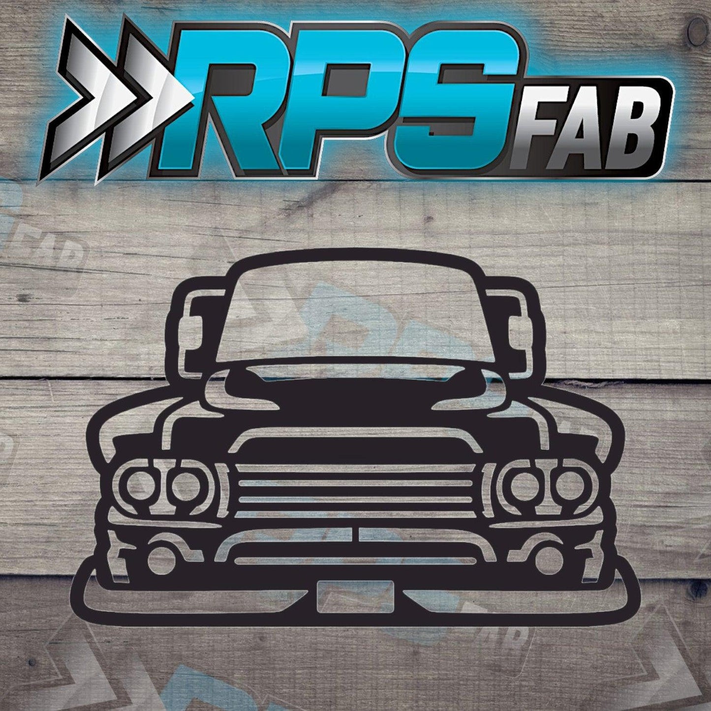 Truck 10 Silhouette: Laser-Cut Metal Art Sign - RPS Fab