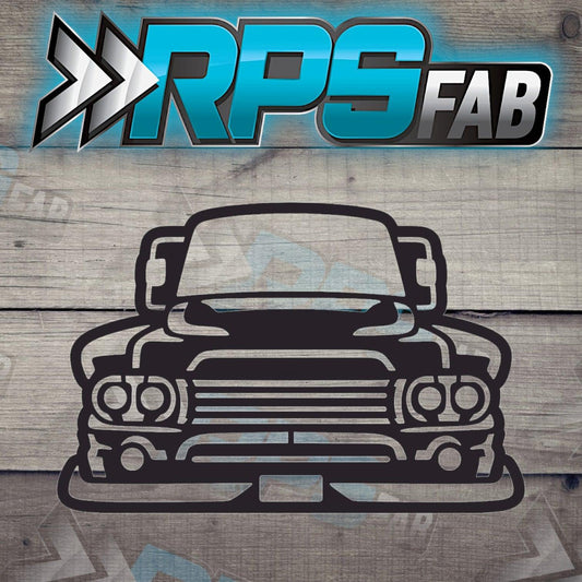 Truck 10 Silhouette: Laser-Cut Metal Art Sign - RPS Fab