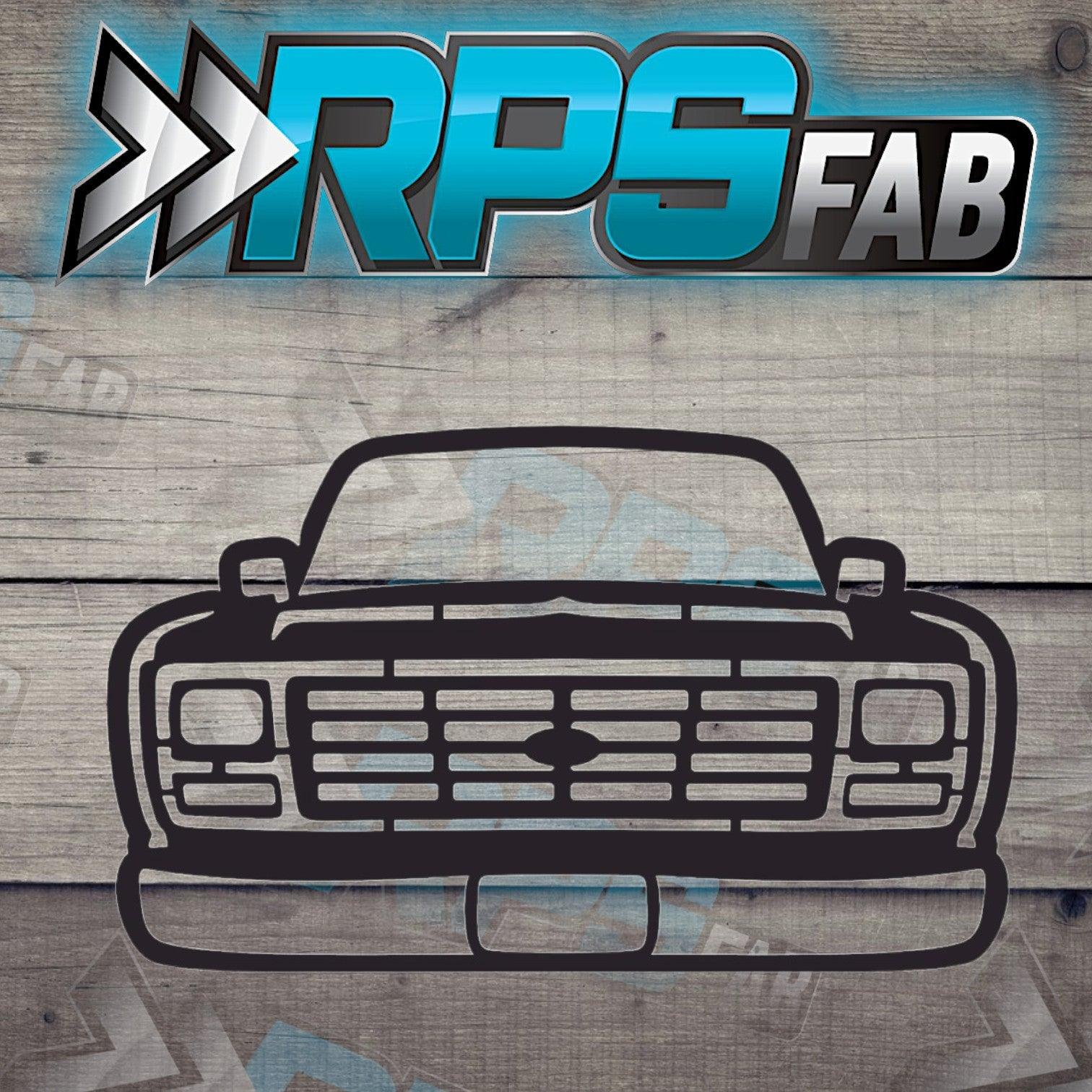 Truck 12 Silhouette: Laser-Cut Metal Art Sign - RPS Fab