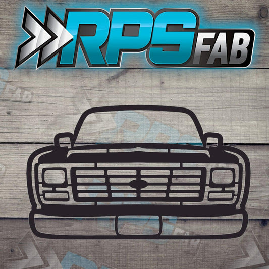 Truck 12 Silhouette: Laser-Cut Metal Art Sign - RPS Fab